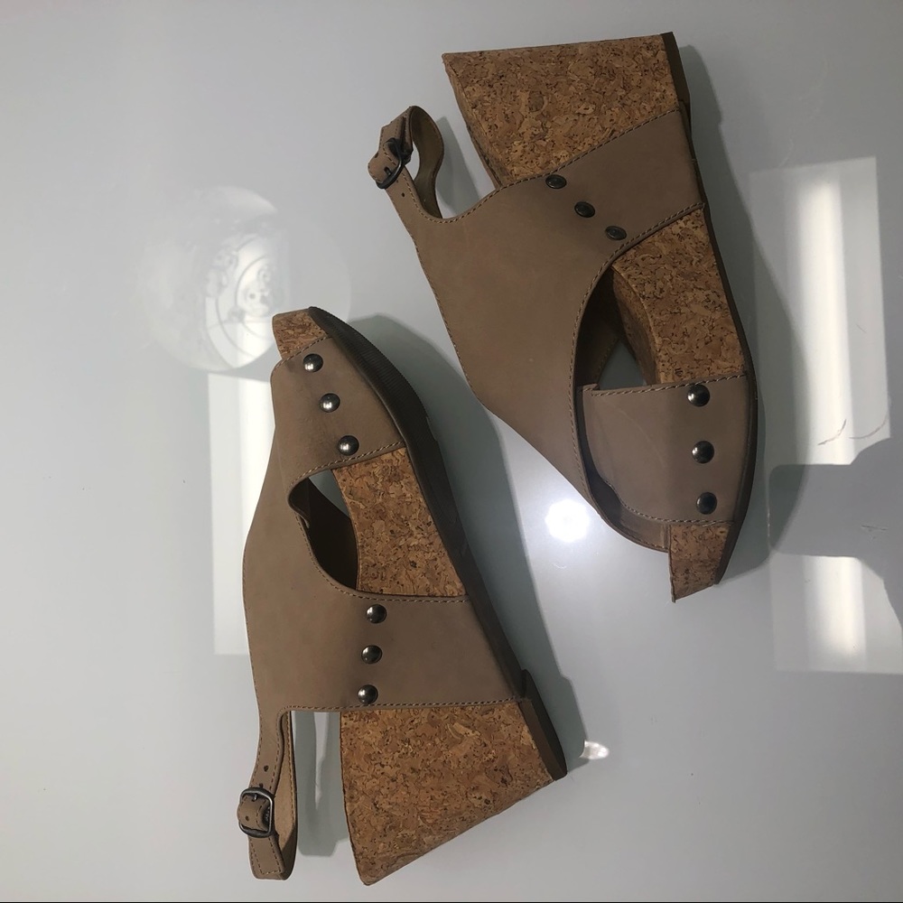 LUCKY BRAND Cork Suede Wedge Sandals - Picture 6 of 14